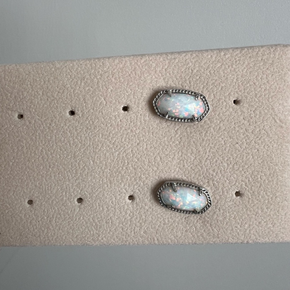 Kendra Scott Silver Opal Earrings